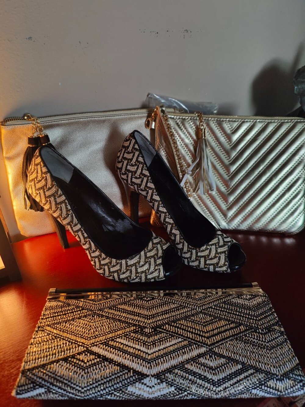 Nine West Peep toe pumps